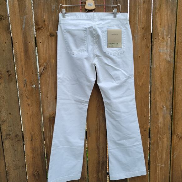 GAP Long Lean Flared White Jeans - New With Tags sz10 - Picture 8 of 8
